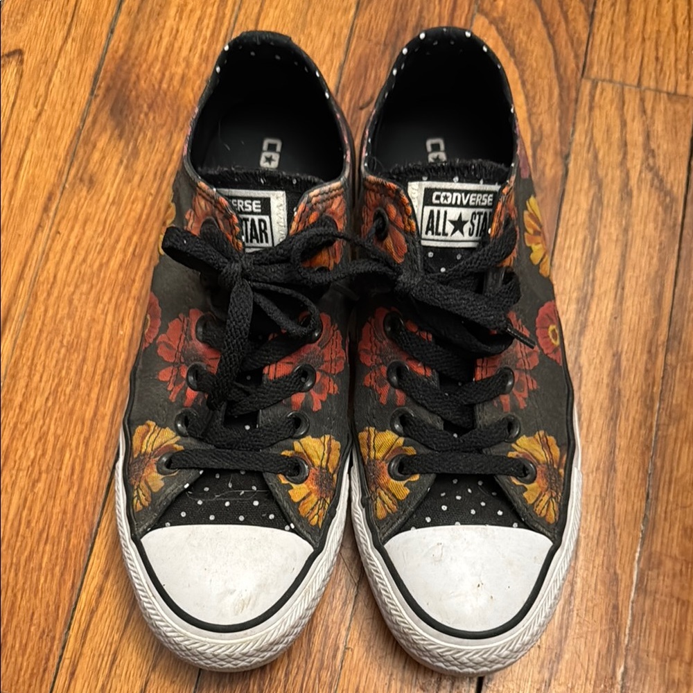 Converse Floral Black Sneakers